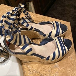 UGG wedge tie up the leg size 8 shoes